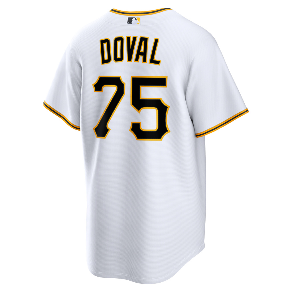 Men's Pittsburgh Pirates Camilo Doval Nike White Home Replica Jersey