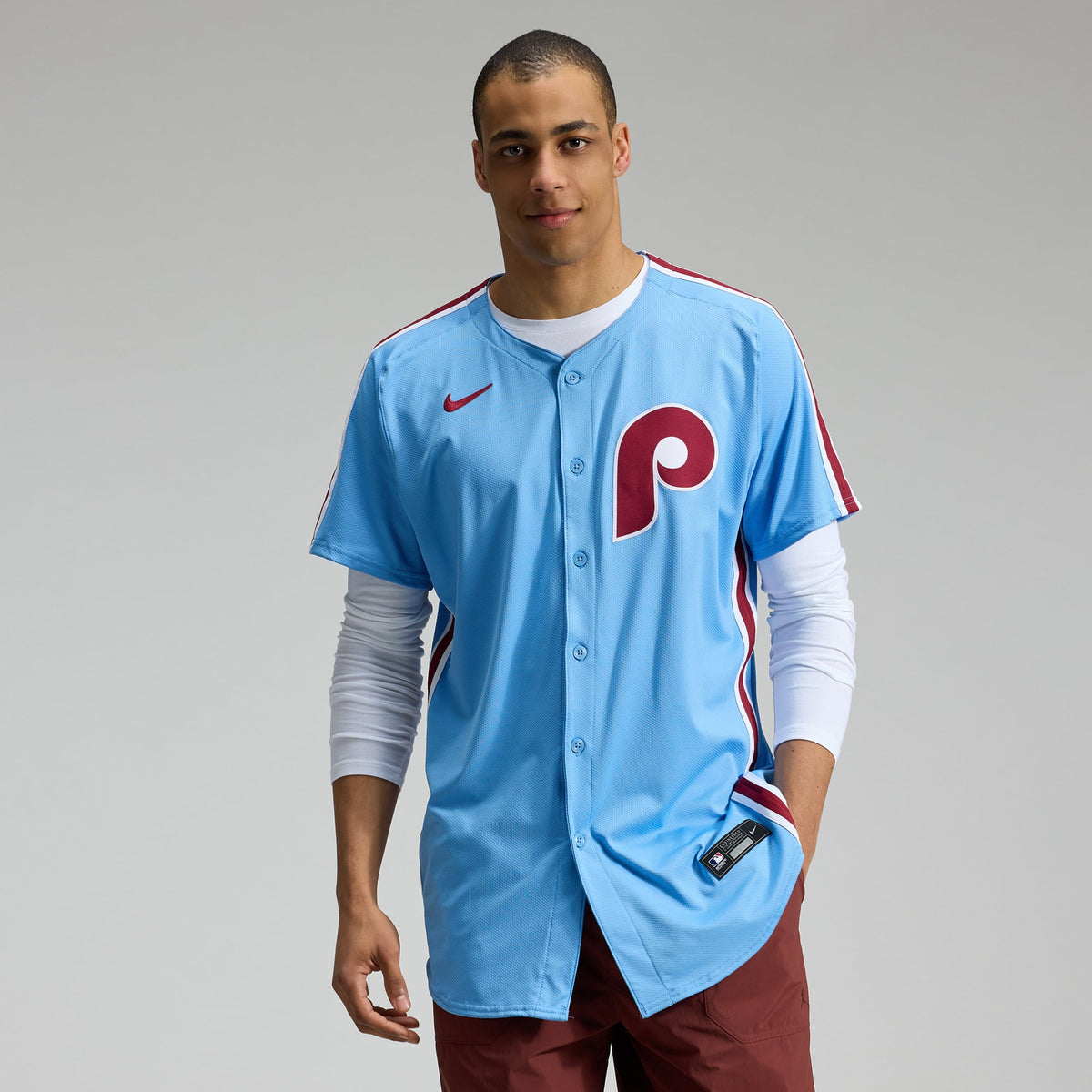 Men's Philadelphia Phillies Nike Cream Alternate 2 Elite Jersey