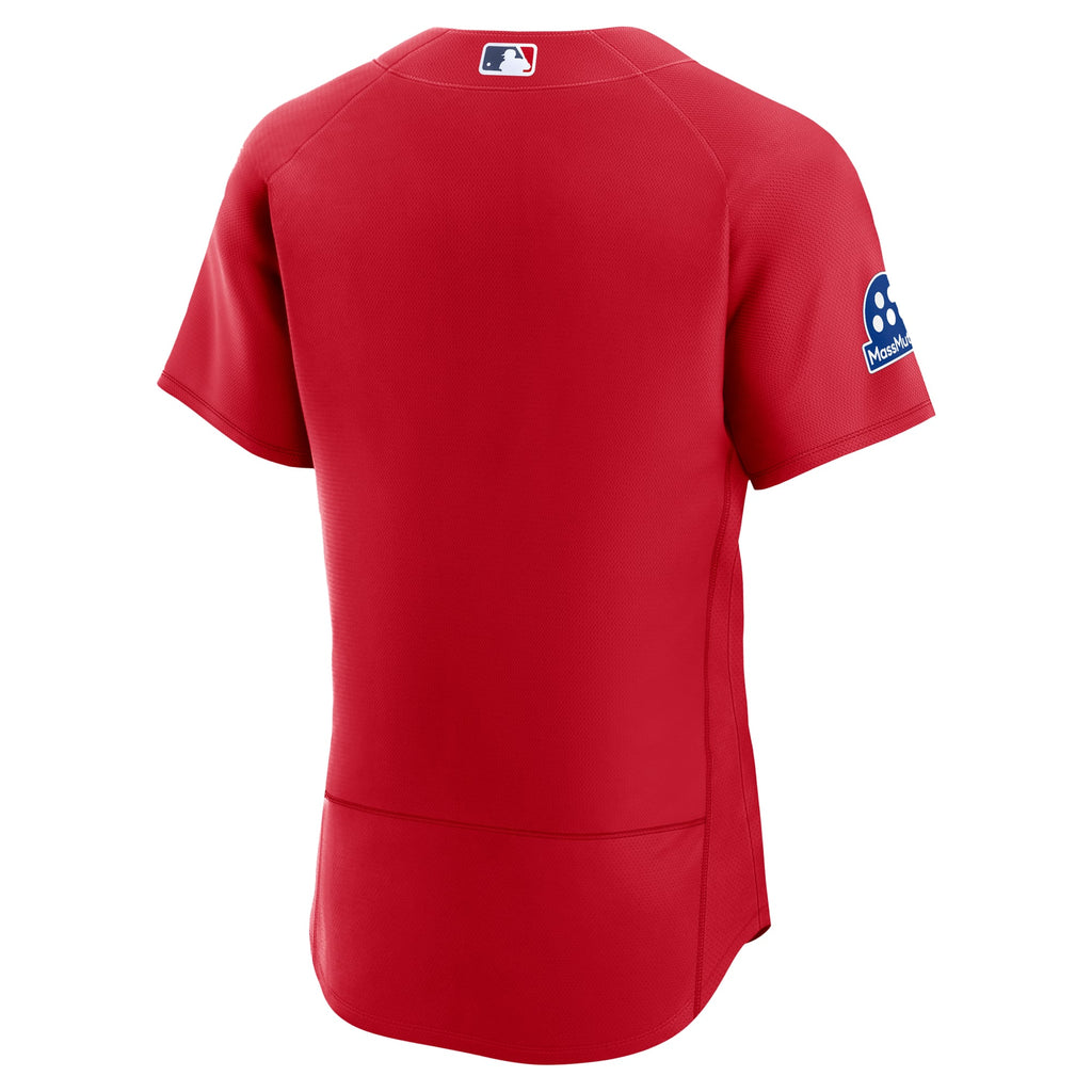 Men's Boston Red Sox Nike Red Alternate Sponsor Patch Authentic Jersey