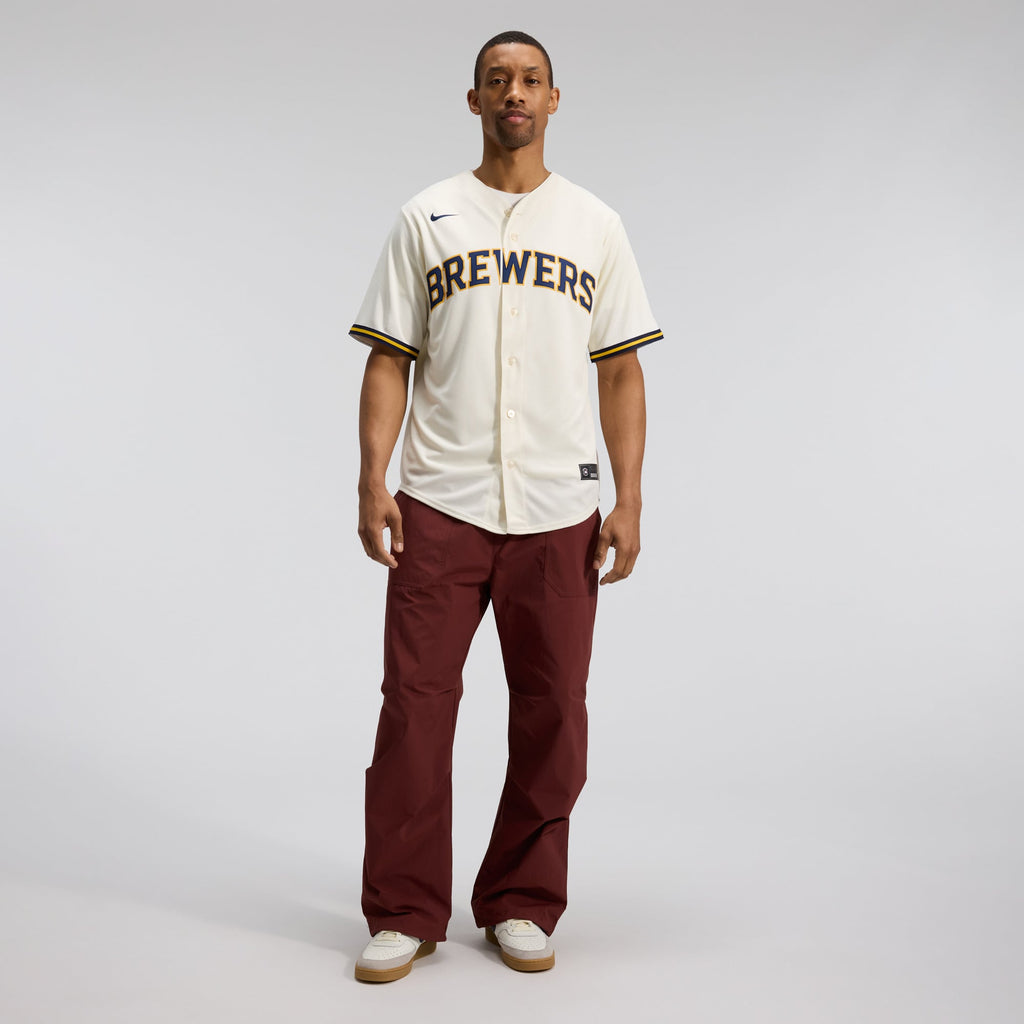 Men's Milwaukee Brewers Nike Cream Home Replica Team Jersey