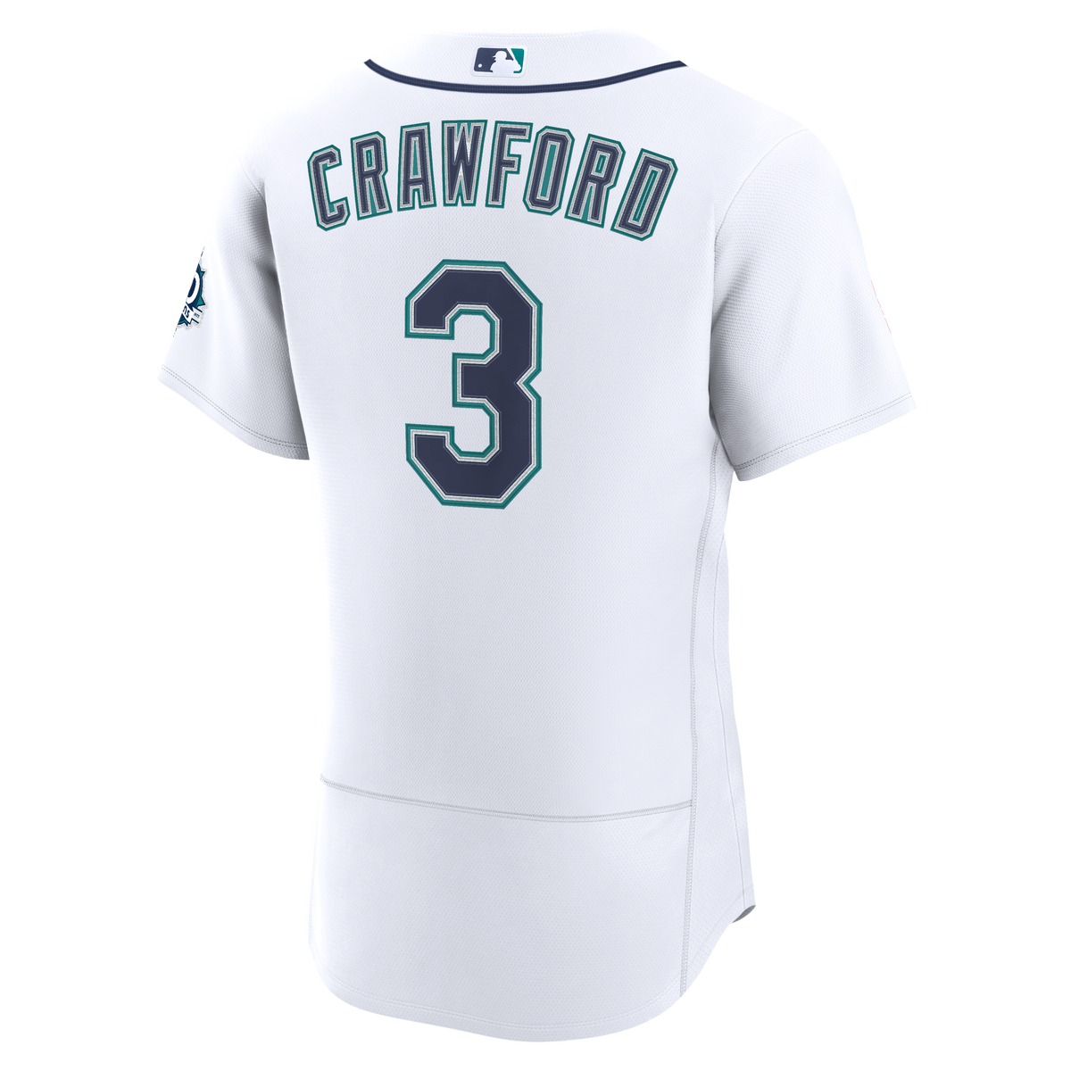 Men's Seattle Mariners J.P. Crawford Nike White Home 50th Season Authentic Jersey
