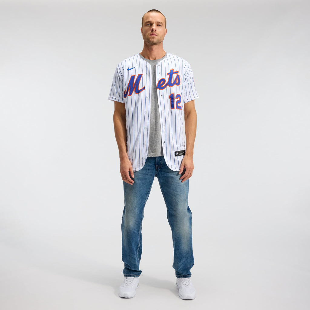 Men's New York Mets Francisco Lindor Nike White Home Authentic Player Jersey