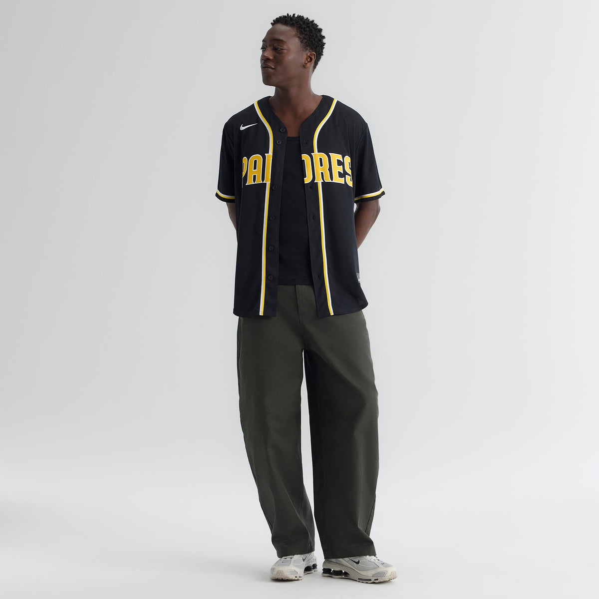 Men's San Diego Padres Fernando Tatis Jr. Nike Fashion Replica Black Out Jersey
