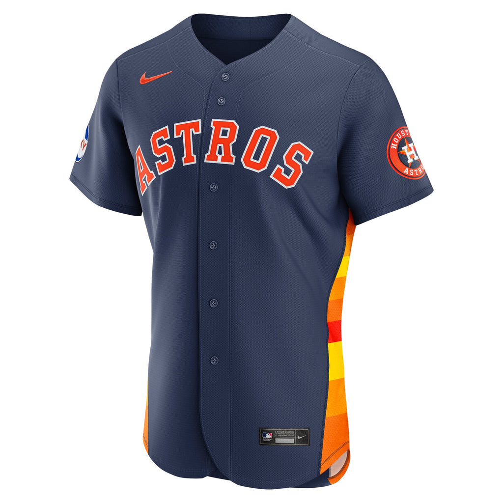 Men's Houston Astros Nike Navy Alternate Sponsor Patch Authentic Jersey