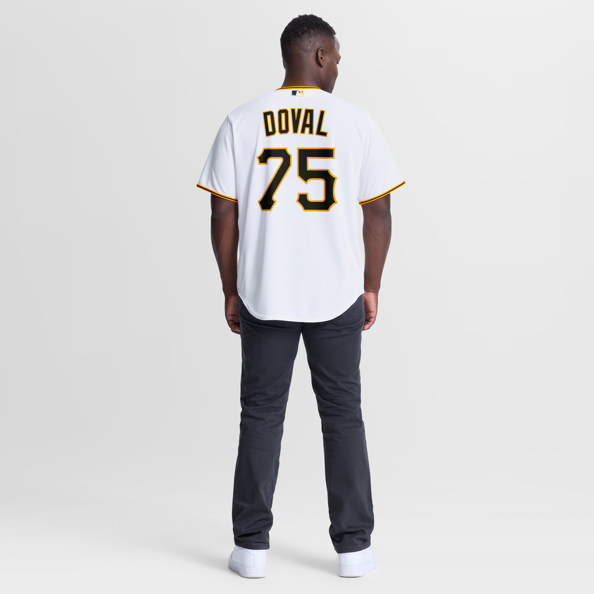 Men's Pittsburgh Pirates Camilo Doval Nike White Home Replica Jersey