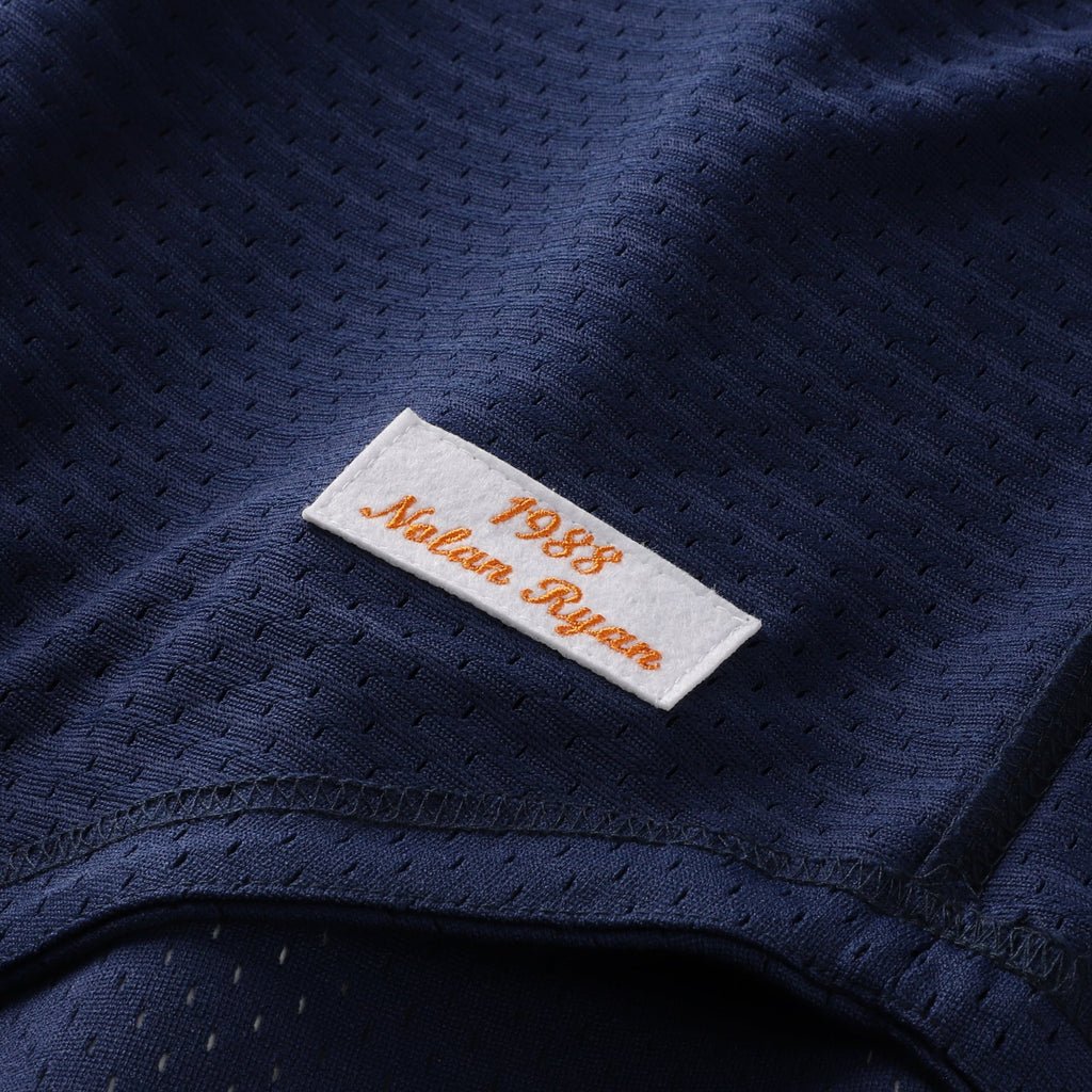 Men's Houston Astros Nolan Ryan Mitchell & Ness Navy Cooperstown Collection Big & Tall Mesh Batting Practice Jersey