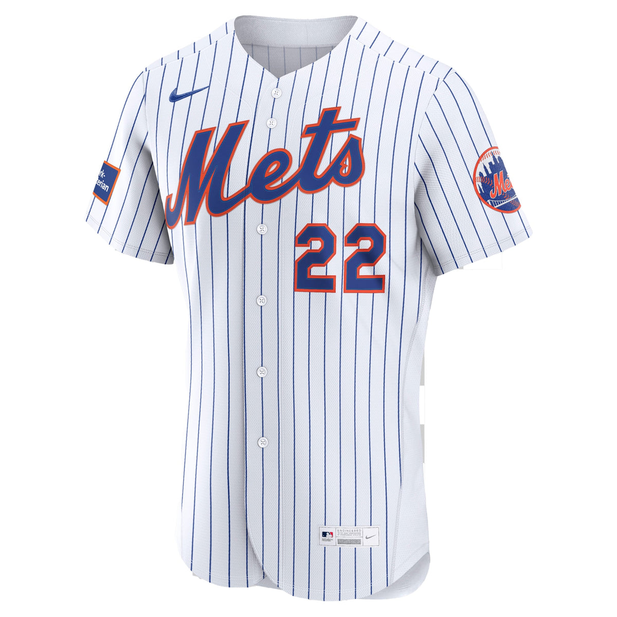 Men's New York Mets Juan Soto Nike White Home Authentic Sponsor Patch Jersey