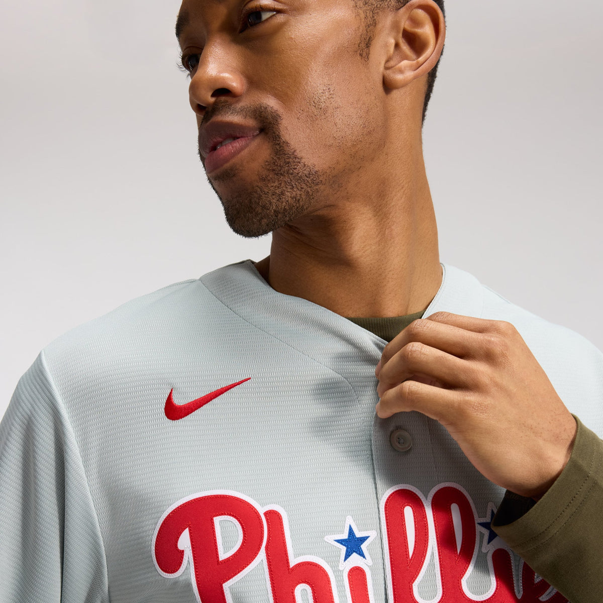 Men's Philadelphia Phillies Bryce Harper Nike Gray Road Replica Jersey