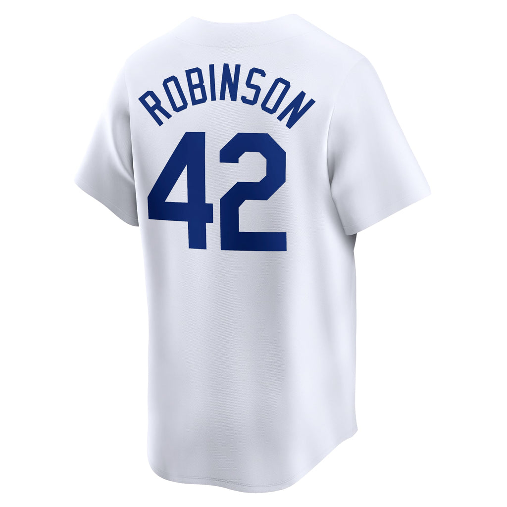 Men's Brooklyn Dodgers Jackie Robinson Nike Gray Throwback Cooperstown Collection Limited Jersey