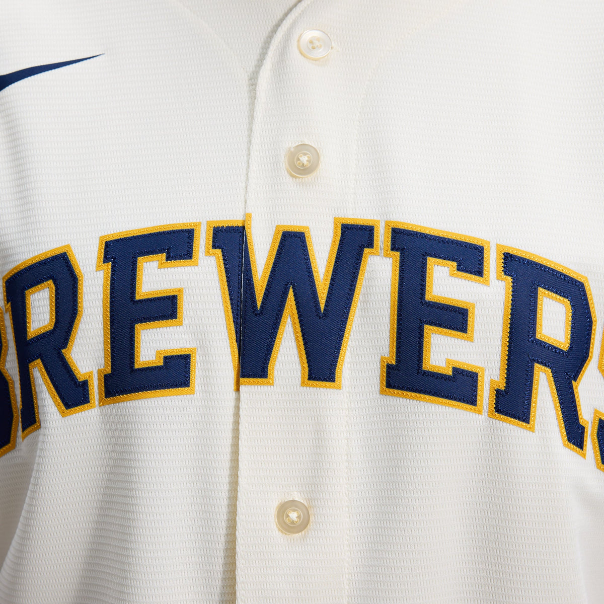 Men's Milwaukee Brewers Nike Cream Home Replica Team Jersey