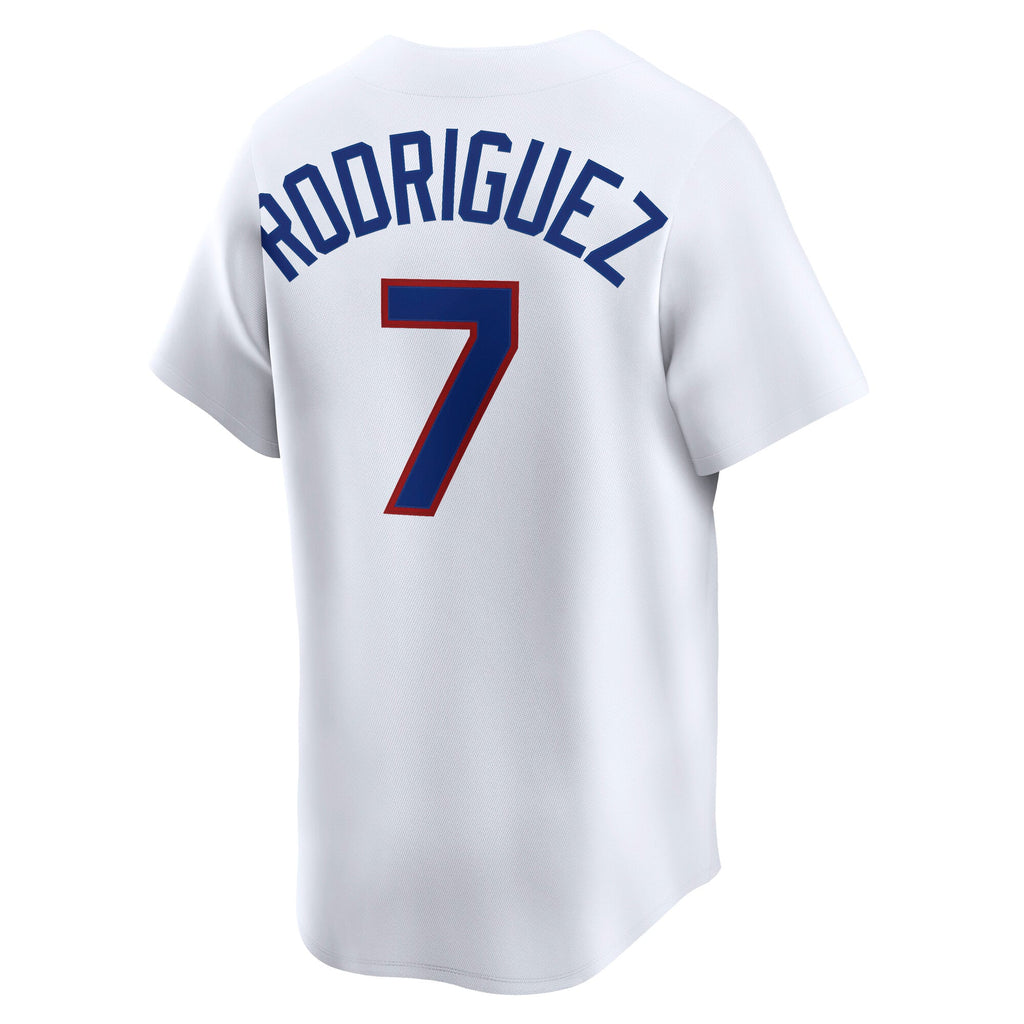 Men's Texas Rangers Ivan Rodriguez Nike White Throwback Cooperstown Collection Limited Jersey