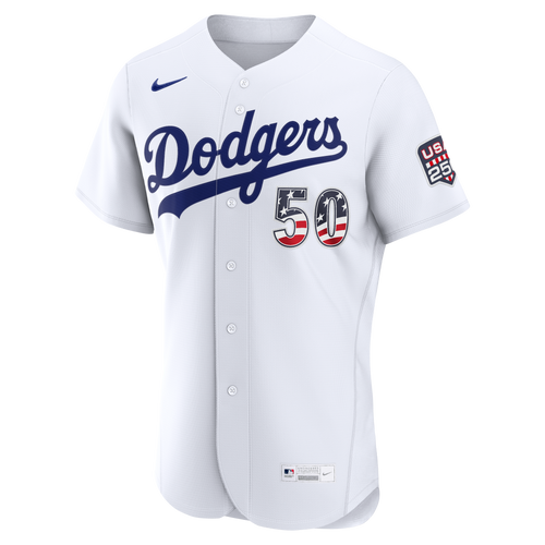 Fourth of July Men's Los Angeles Dodgers Mookie Betts Nike White USA 250 Authentic Jersey