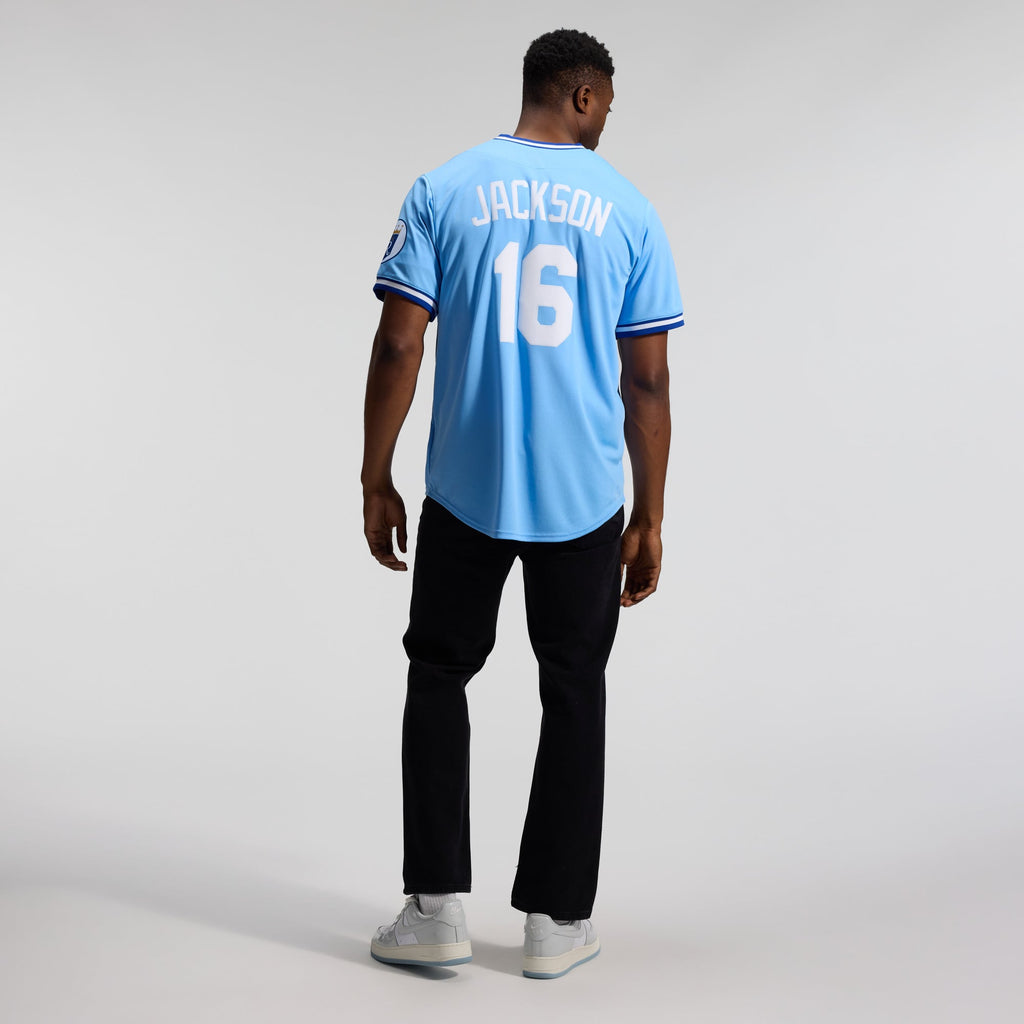 Men's Kansas City Royals Bo Jackson Nike Light Blue Throwback Cooperstown Collection Limited Jersey