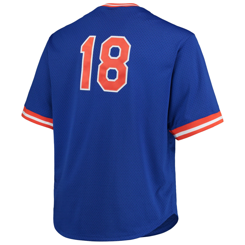 Men's New York Mets Darryl Strawberry Mitchell & Ness Royal Big & Tall Cooperstown Collection Mesh Batting Practice Jersey