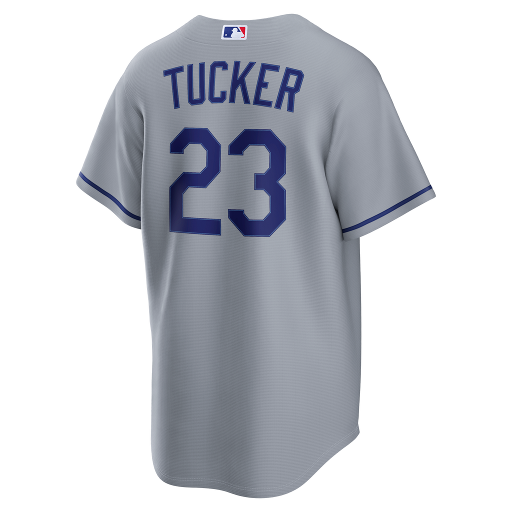 Men's Los Angeles Dodgers Kyle Tucker Nike Gray Road Replica Jersey