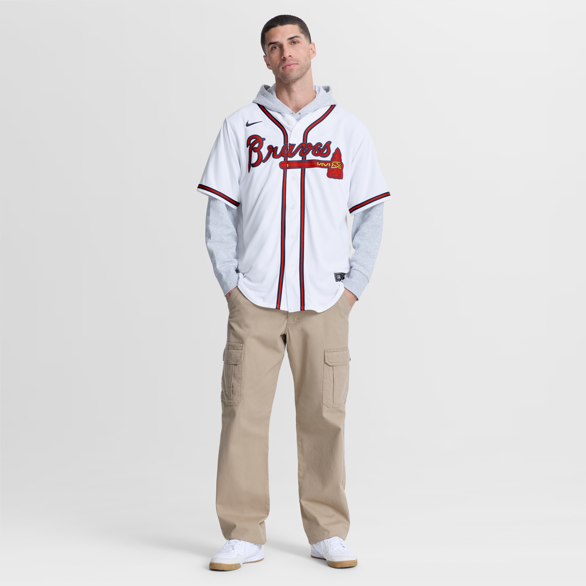Men's Atlanta Braves Matt Olson Nike White Home Replica Jersey