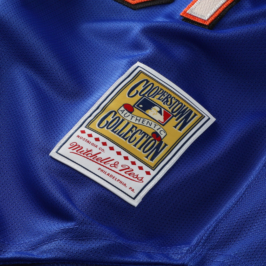 Men's New York Mets Mike Piazza Mitchell & Ness Royal Cooperstown Collection Mesh Batting Practice Button-Up Jersey