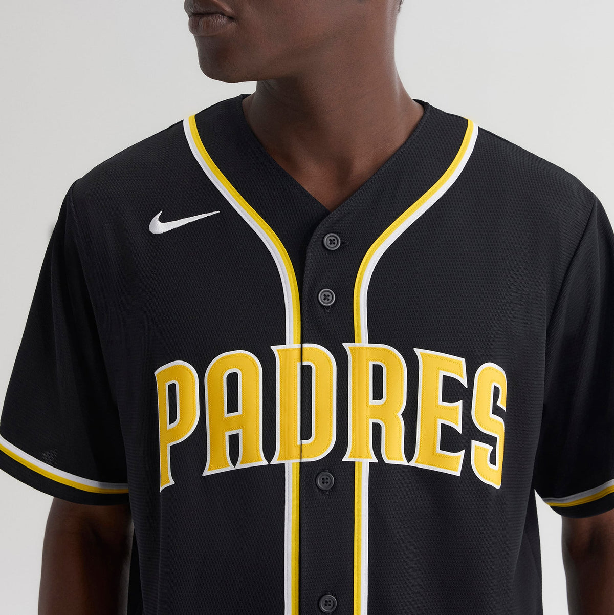 Men's San Diego Padres Jackson Merrill Nike Fashion Replica Black Out Jersey