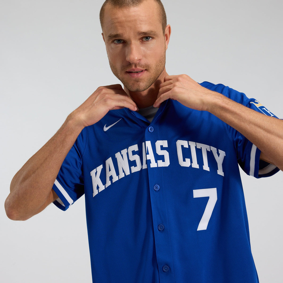 Men's Kansas City Royals Bobby Witt Jr. Nike Royal Alternate 2 Limited Player Jersey