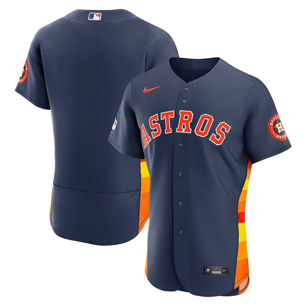 Men's Houston Astros Nike Navy Alternate Sponsor Patch Authentic Jersey
