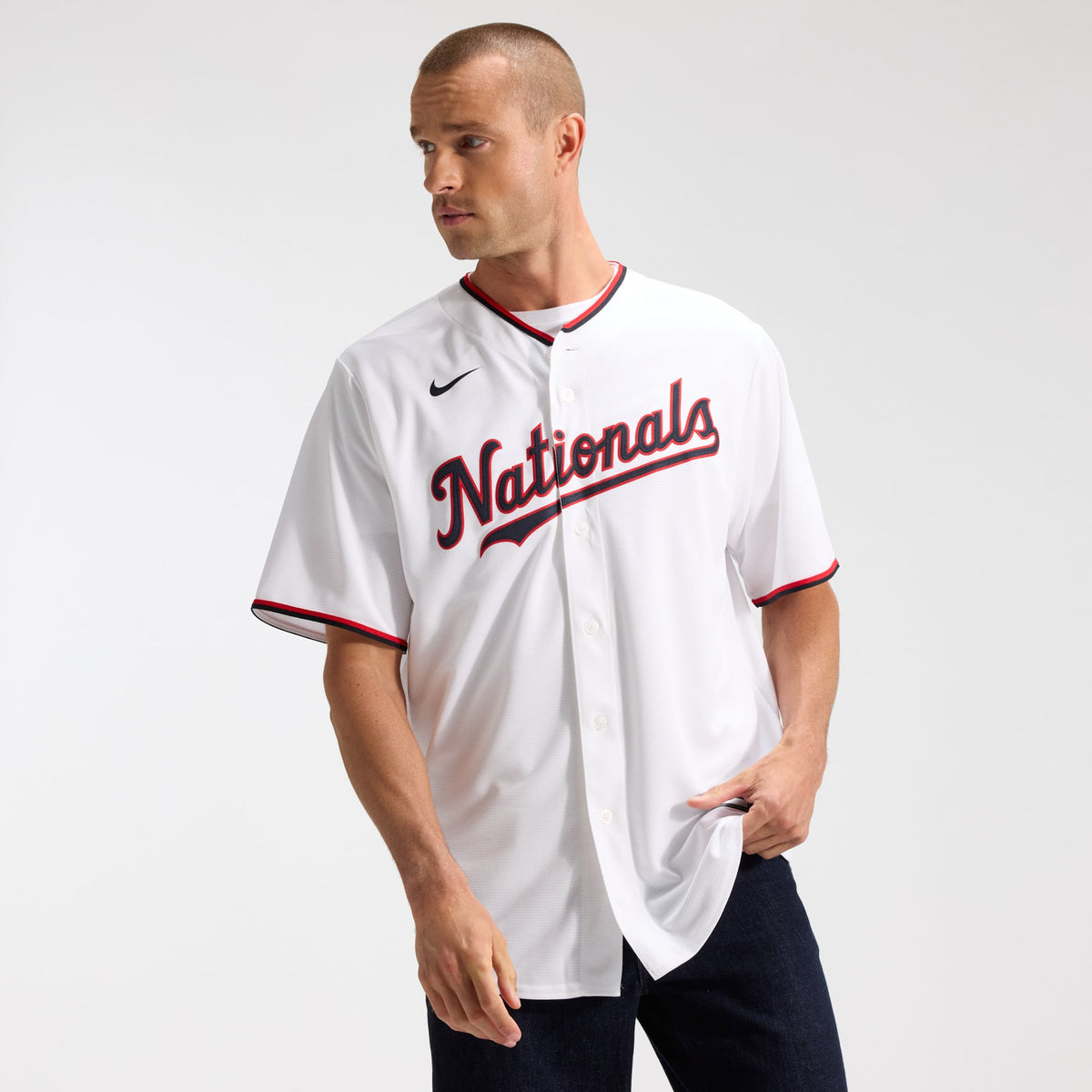 Men's  Washington Nationals CJ Abrams Nike White Home Replica Jersey