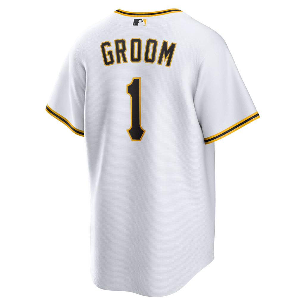Men's Pittsburgh Pirates  Nike White #1 Groom Home Replica Jersey