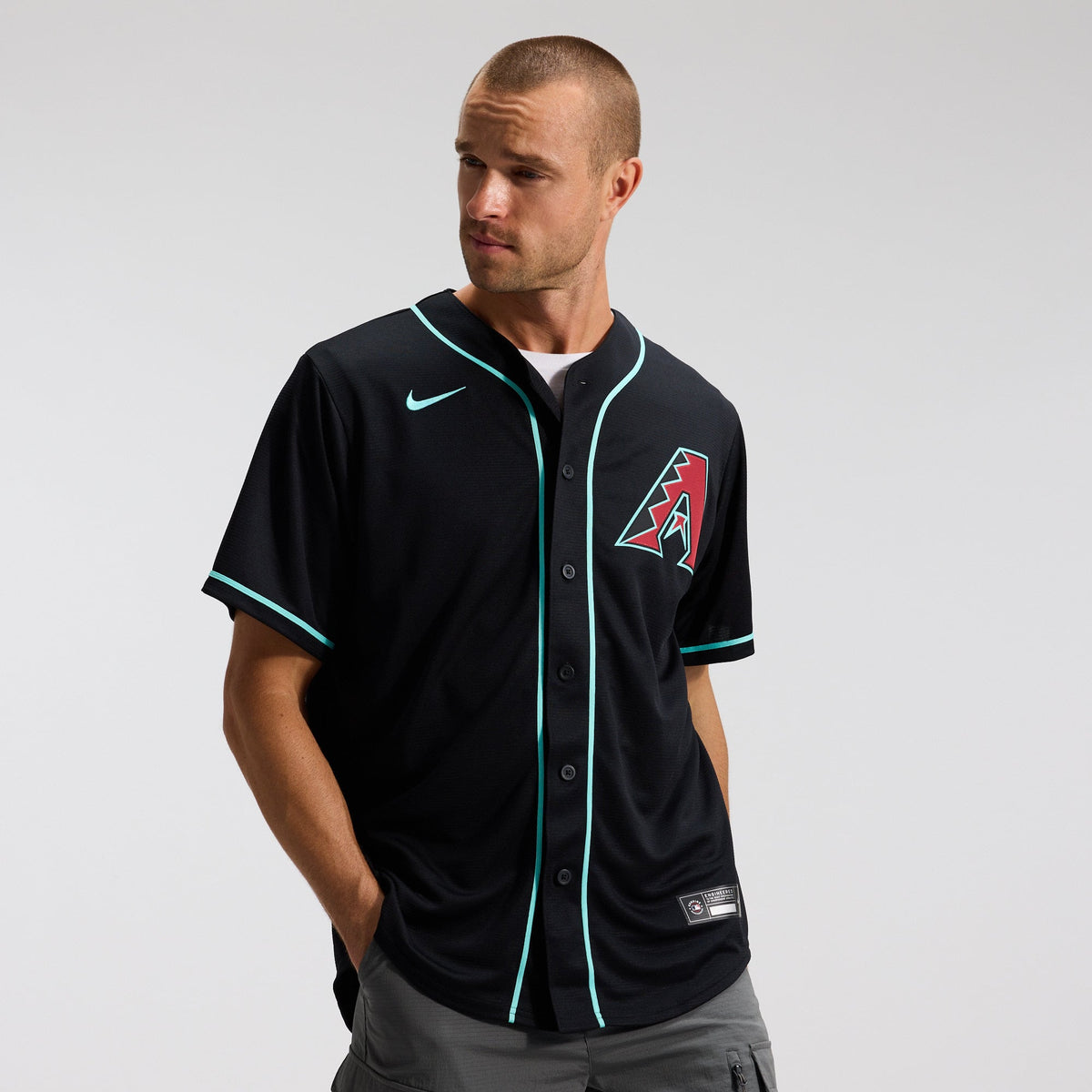 Men's Arizona Diamondbacks Corbin Carroll Nike Gray Road Replica Jersey