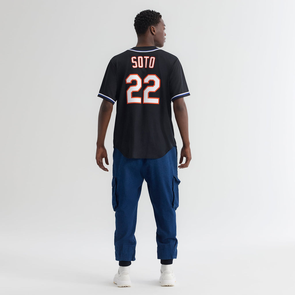 Men's New York Mets Juan Soto Nike Fashion Replica Black Out Jersey