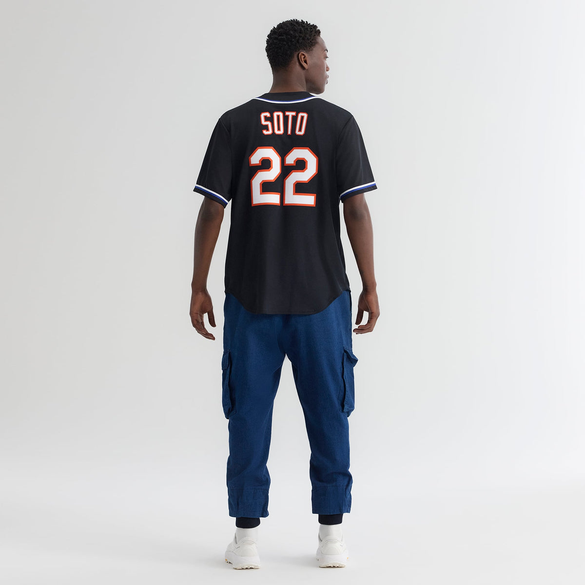 Men's New York Mets Juan Soto Nike Fashion Replica Black Out Jersey