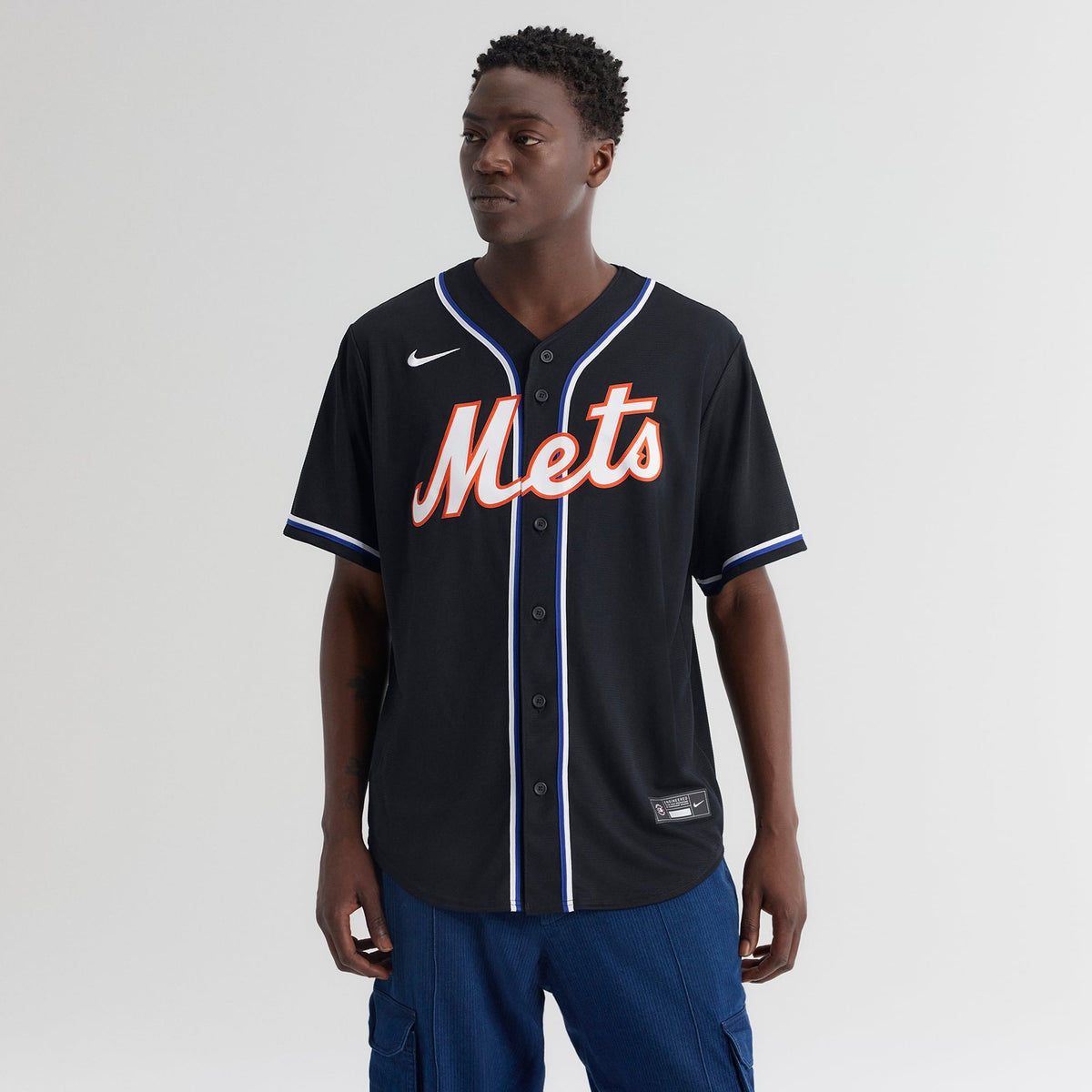 Men's New York Mets Juan Soto Nike Fashion Replica Black Out Jersey