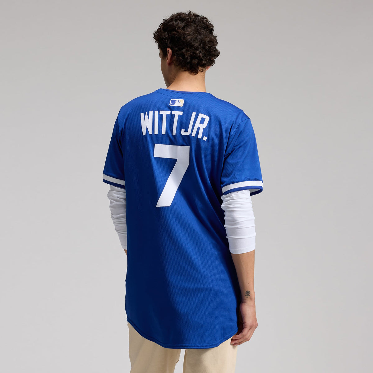 Men's Kansas City Royals Bobby Witt Jr. Nike White Home Elite Player Jersey