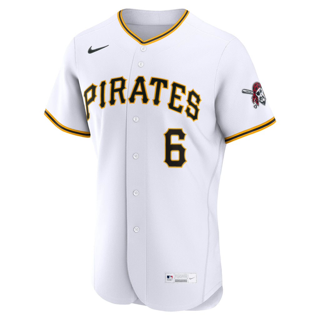 Men's Pittsburgh Pirates Konnor Griffin Nike White Home Authentic Jersey