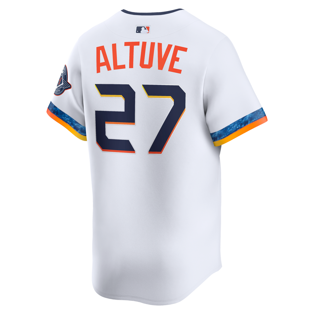 Men's Houston Astros Jose Altuve Nike White 2025 City Connect Limited Player Jersey