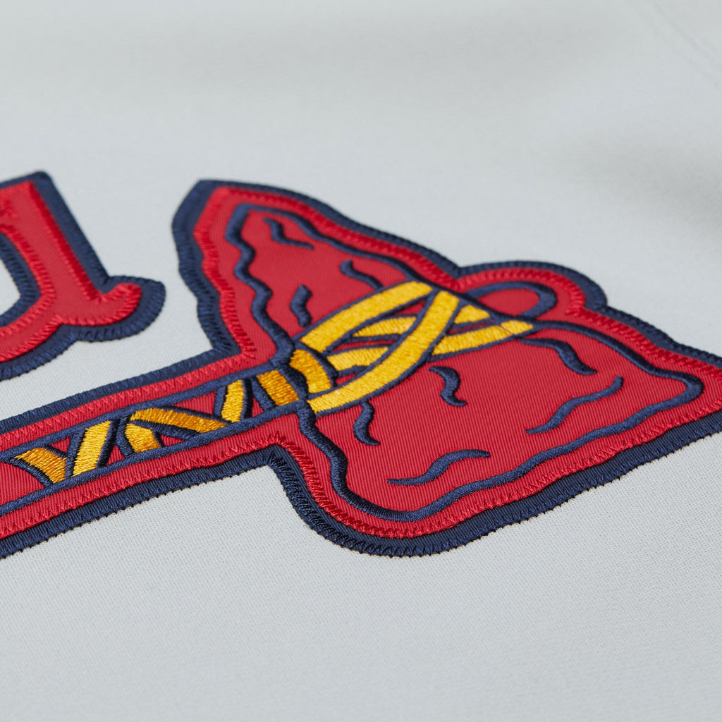 Men's Atlanta Braves Fred McGriff Mitchell & Ness Gray 1995 Throwback Authentic Jersey