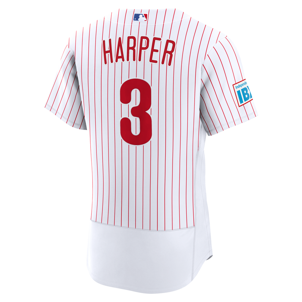 Men's Philadelphia Phillies Bryce Harper Nike Cream Alternate Authentic Sponsor Patch Jersey