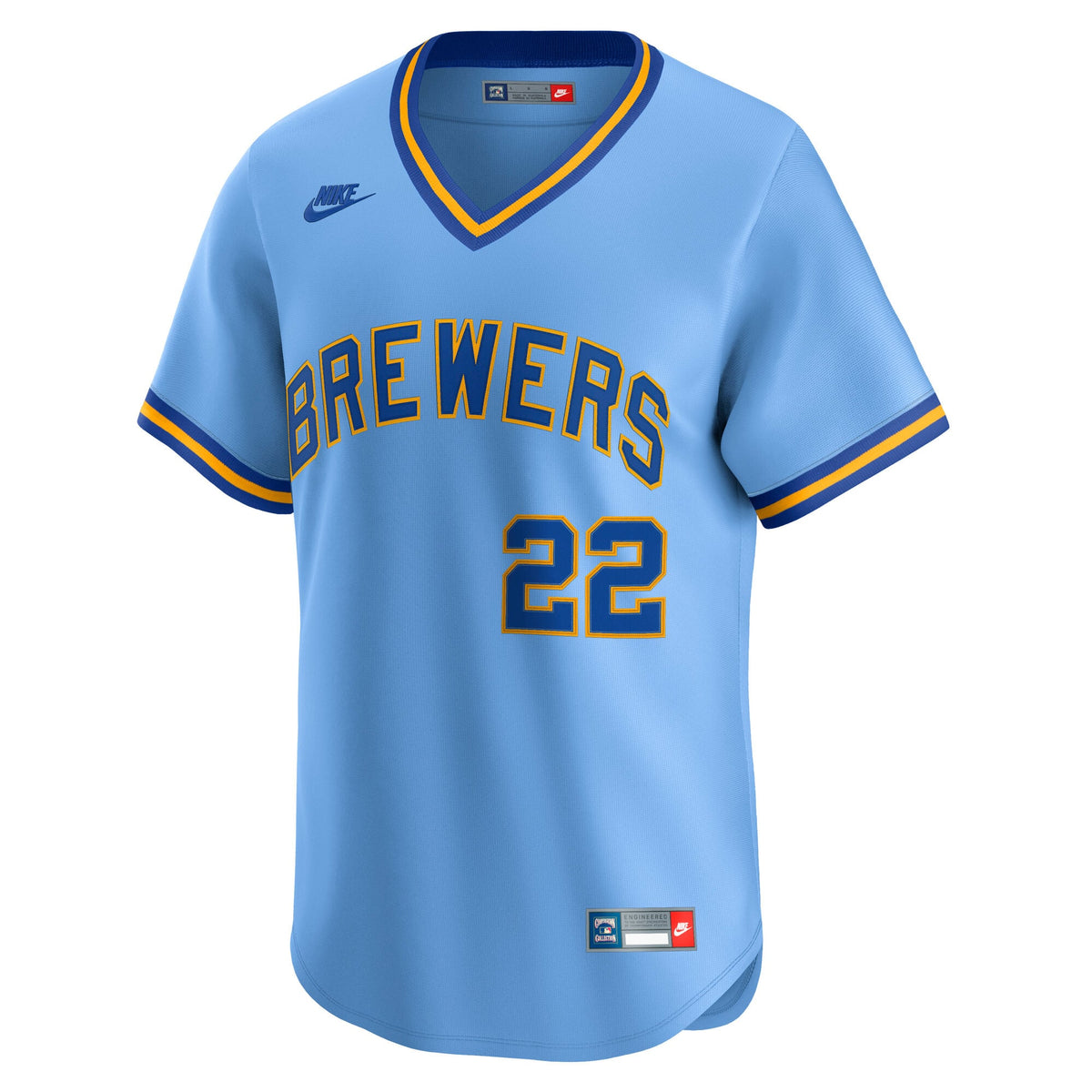 Men's Milwaukee Brewers Christian Yelich Nike Powder Blue Cooperstown Collection Limited Jersey