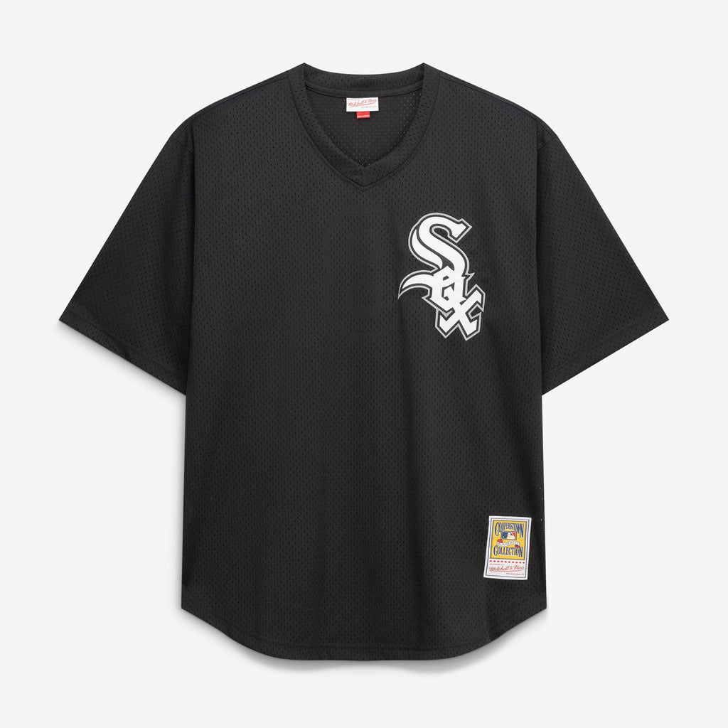 Men's Chicago White Sox Bo Jackson Mitchell & Ness Black Cooperstown Collection Big & Tall Mesh Batting Practice Jersey