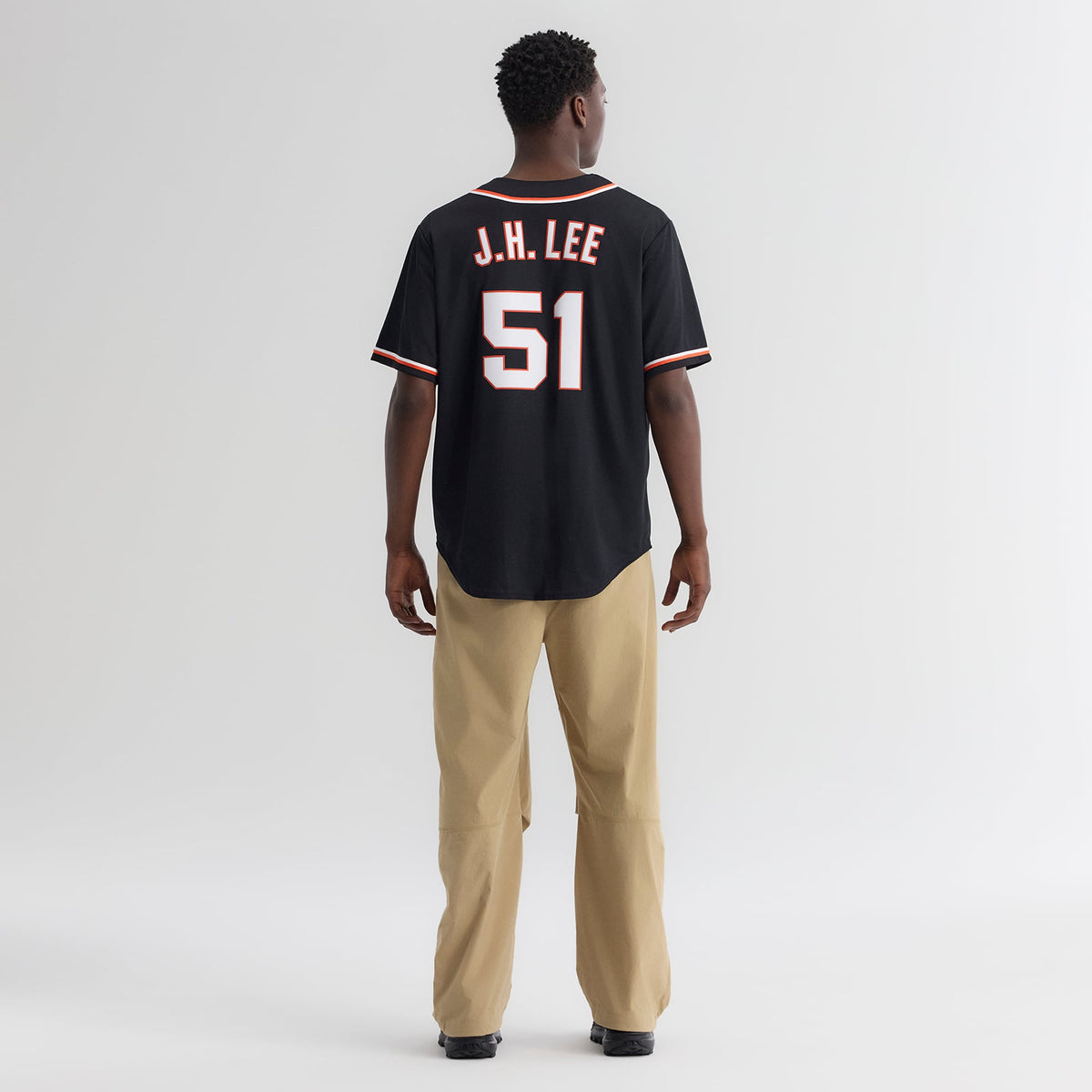 Men's San Francisco Giants Jung Hoo Lee Nike Fashion Replica Black Out Jersey