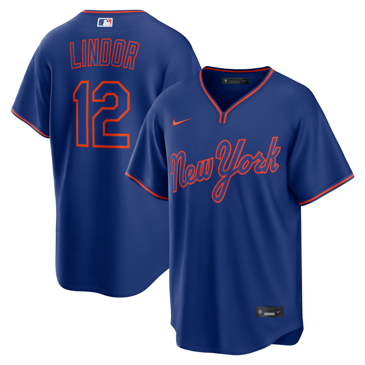Men's New York Mets Francisco Lindor Nike Gray Road Replica Jersey