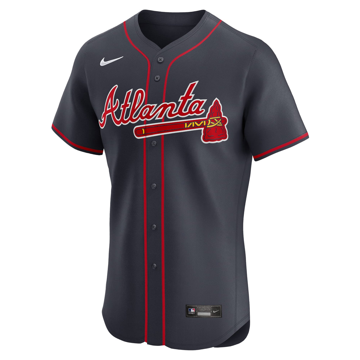 Men's Atlanta Braves Nike Navy Alternate Elite Jersey