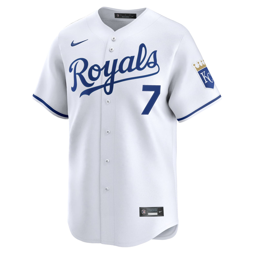 Men's Kansas City Royals Bobby Witt Jr. Nike White Home Limited Player Jersey