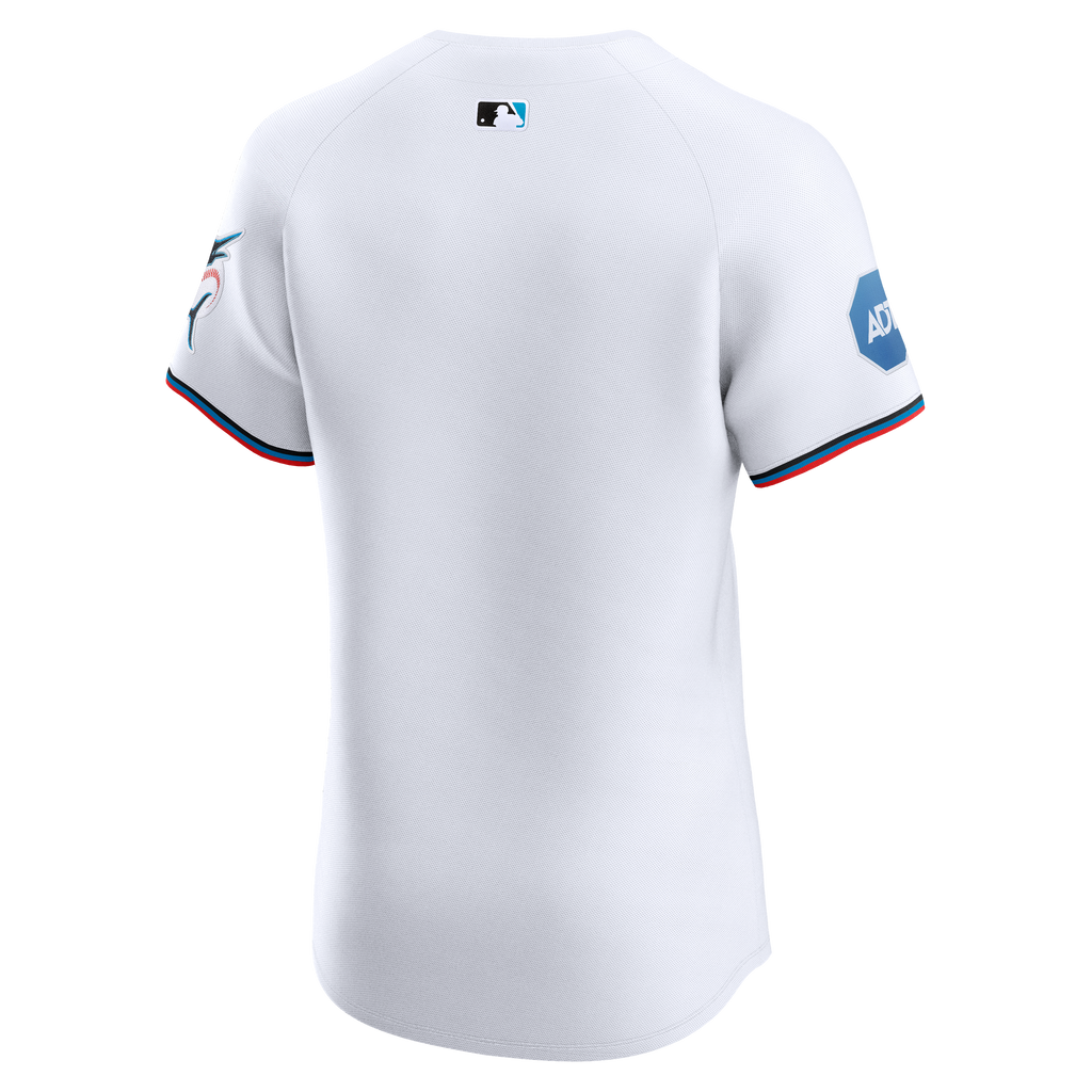 Men's Miami Marlins Nike White Home Elite Jersey
