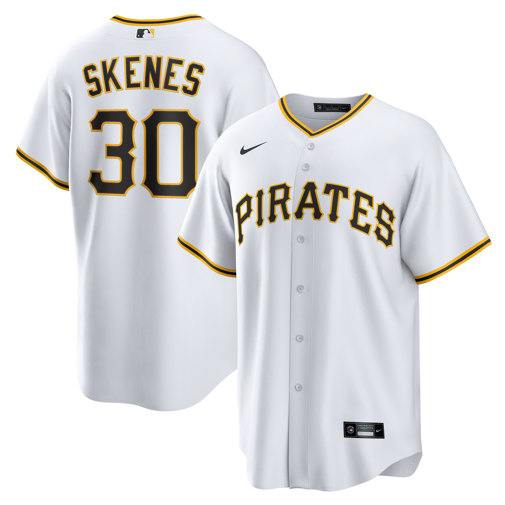 Men's Pittsburgh Pirates Paul Skenes Nike White Home Replica Player Jersey