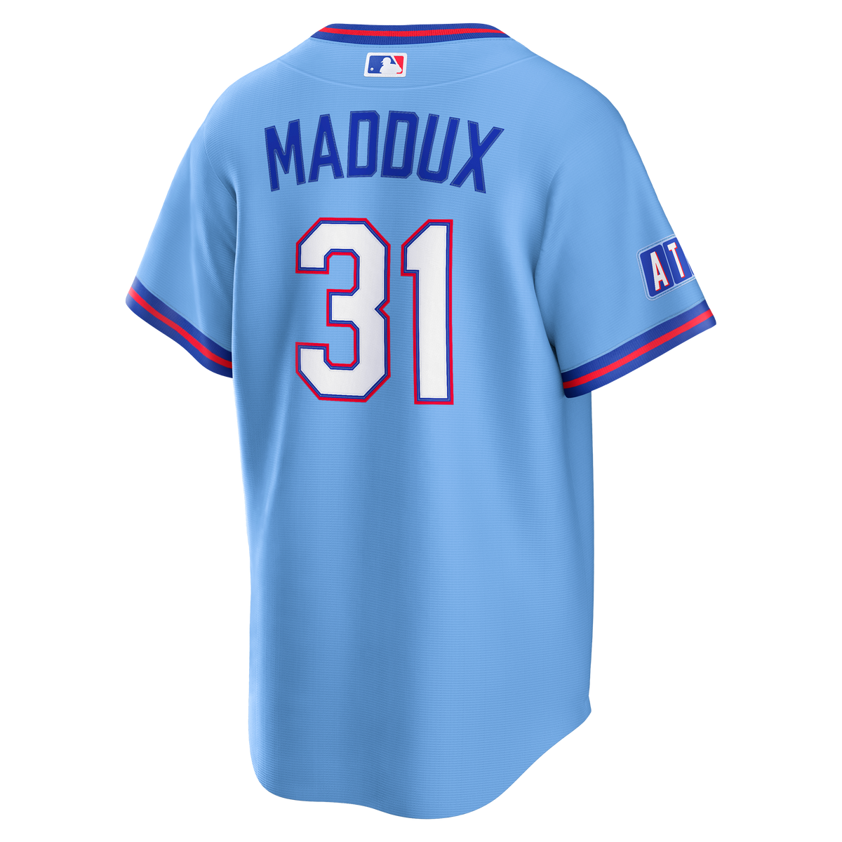Men's Atlanta Braves Greg Maddux Nike Powder Blue 2026 City Connect Stadium Jersey