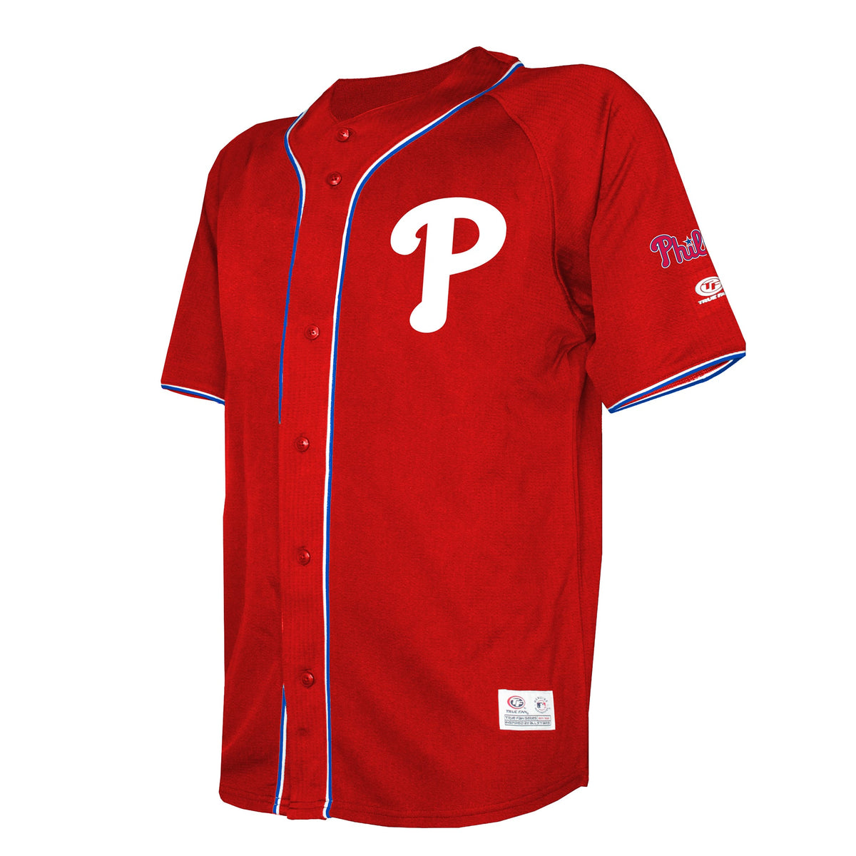 Men's Philadelphia Phillies  Stitches Red Team Color Full-Button Fashion Jersey
