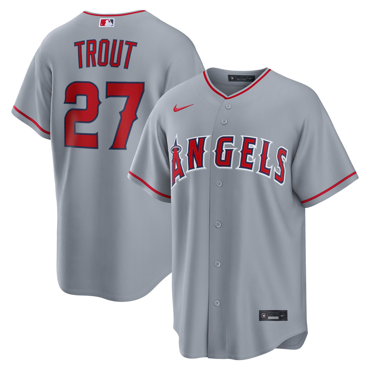 Men's Los Angeles Angels Mike Trout Nike White Alternate Replica Jersey