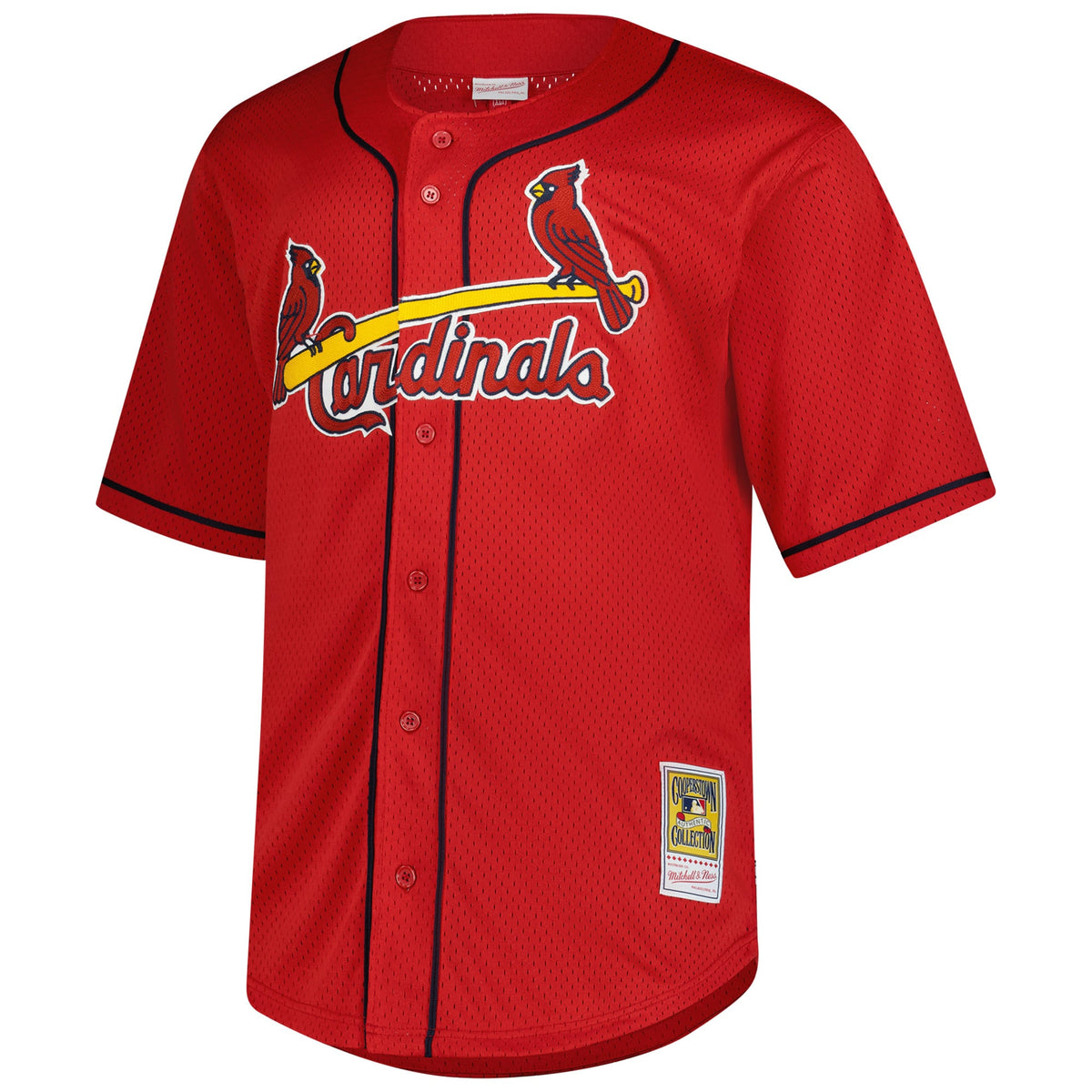 Men's St. Louis Cardinals Mark McGwire Mitchell & Ness Red Big & Tall Cooperstown Mesh Batting Practice Jersey