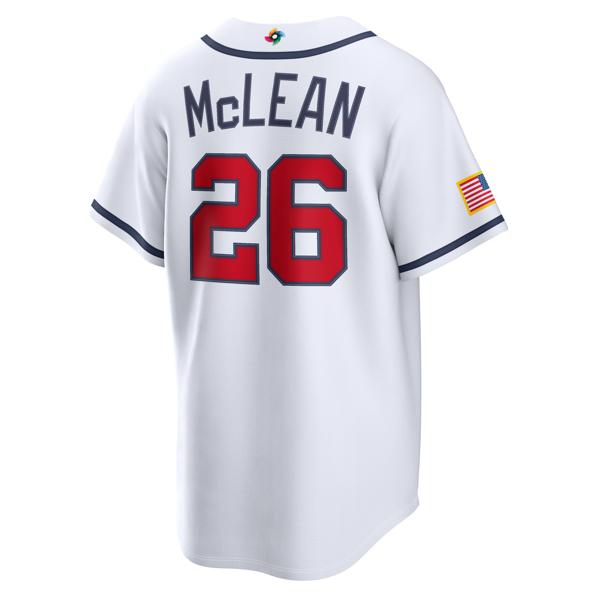 Men's USA Baseball Nolan McLean Nike White 2026 World Baseball Classic Home Stadium Jersey