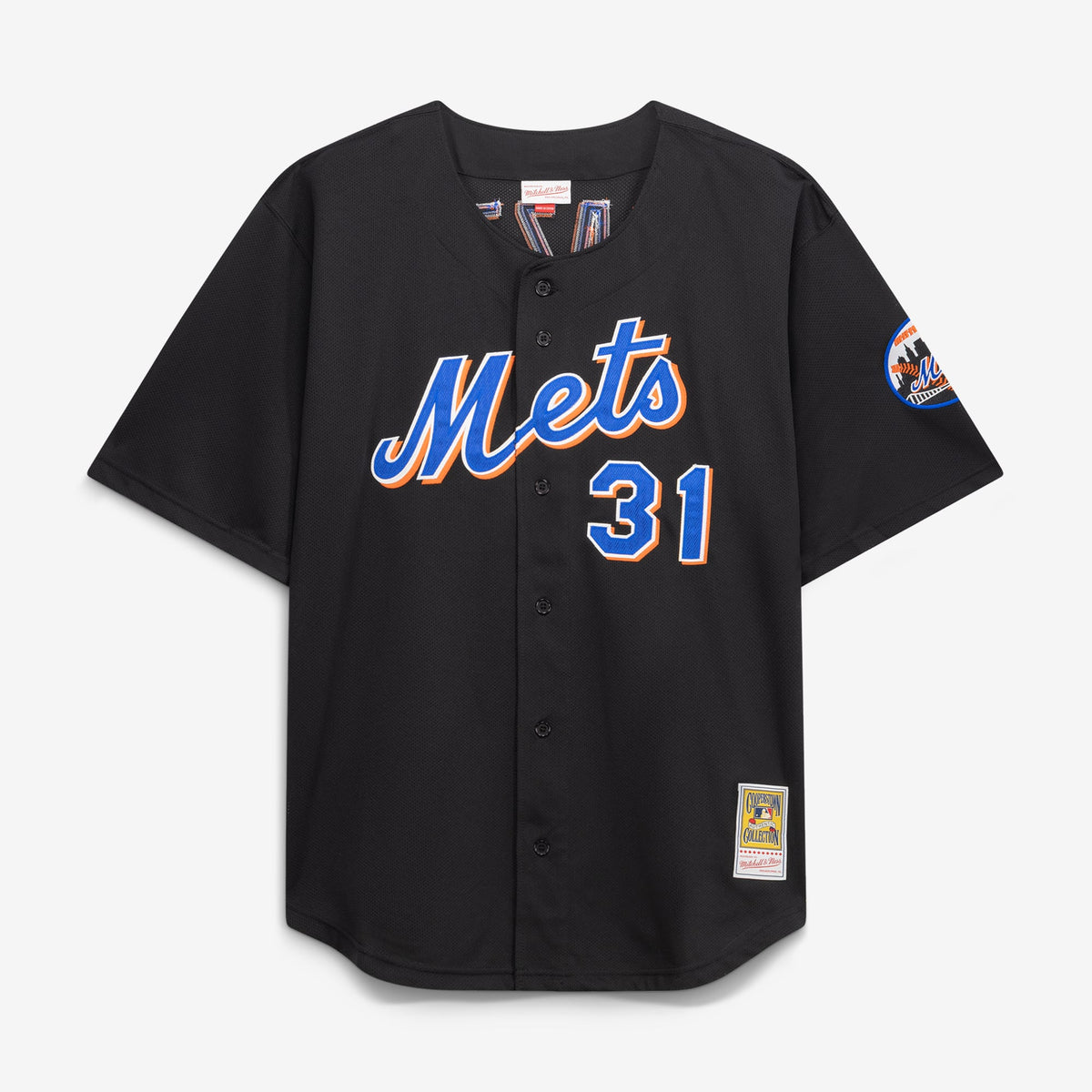 Men's New York Mets Mike Piazza Mitchell & Ness Black Big & Tall Cooperstown Mesh Batting Practice Jersey