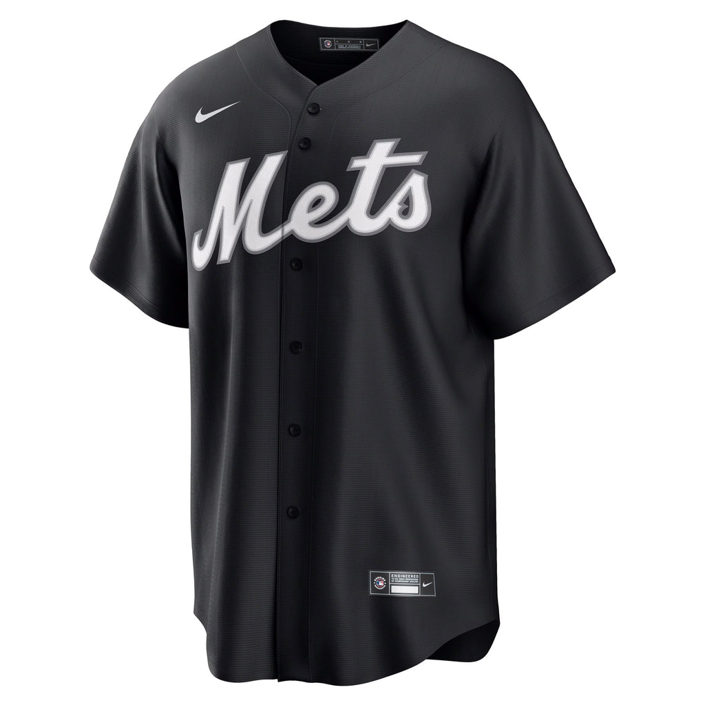 Men's New York Mets Francisco Lindor Nike Black  Replica Player Jersey